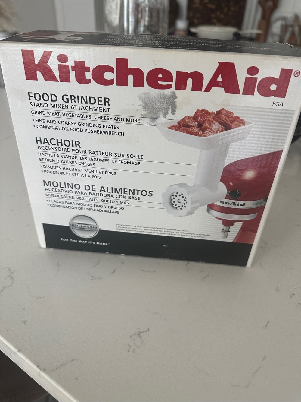 KitchenAid White Food Grinder Stand Mixer Attachment